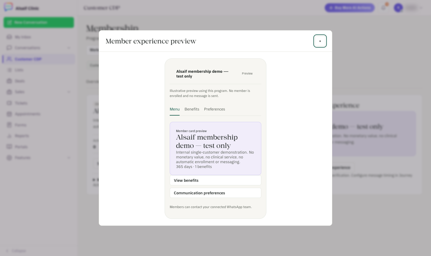 The member experience preview: the program card, benefits and communication preferences