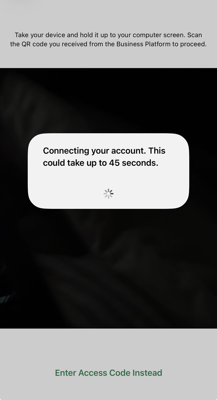 WhatsApp Business app: connecting your account after the scan