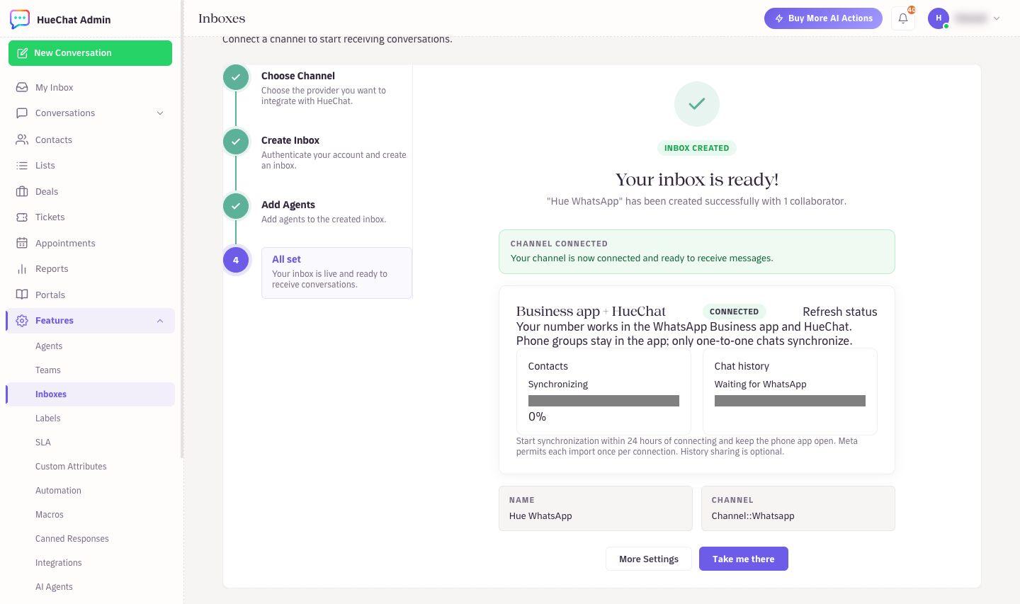 Contacts synchronizing, chat history starting